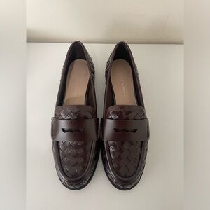 Loeffler Randall Rachel Woven Leather Loafers - size 8.5